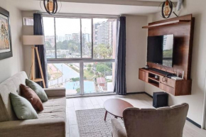 Modern apartment pool and swim